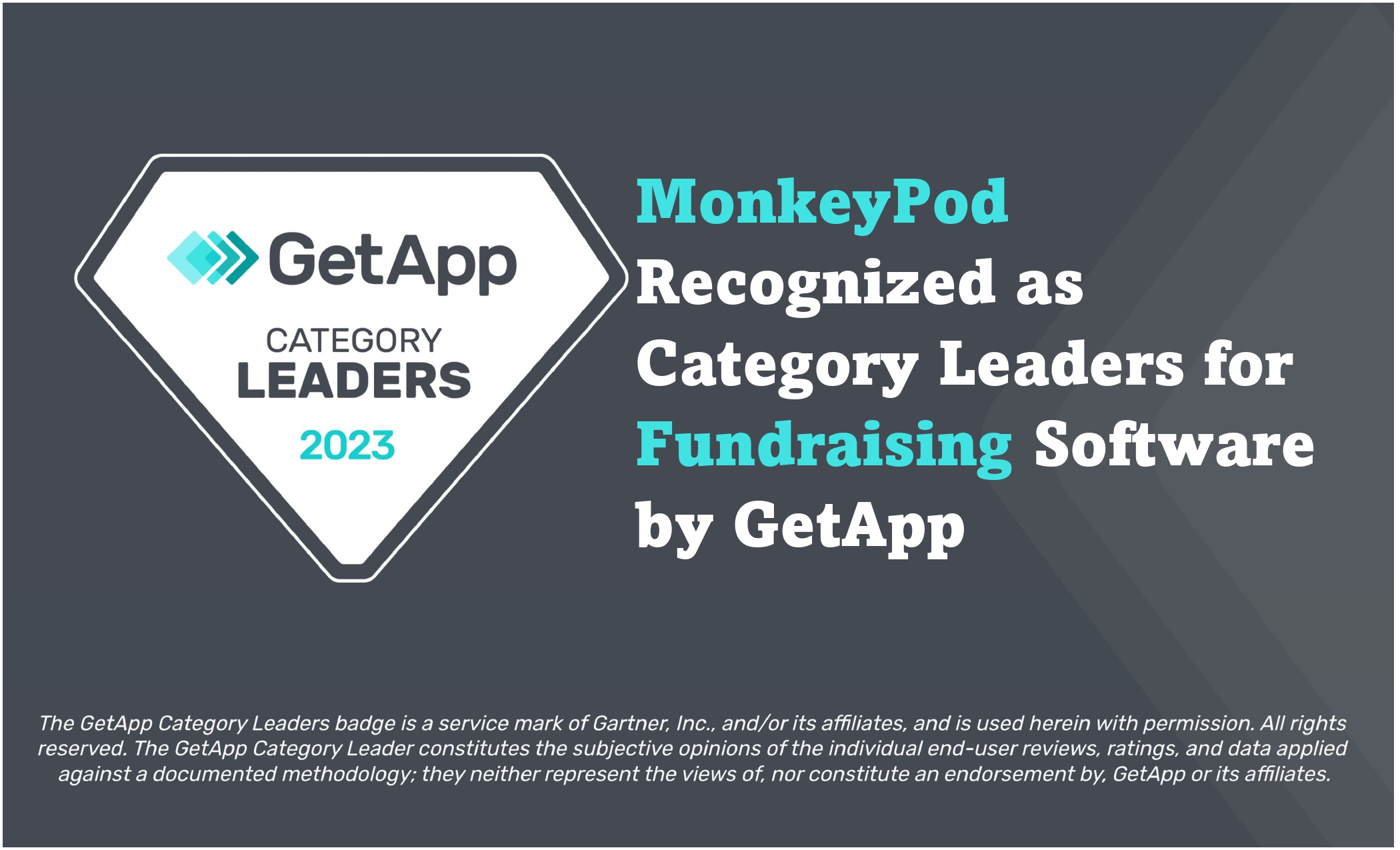 GetApp Category Leader for Fundraising Software